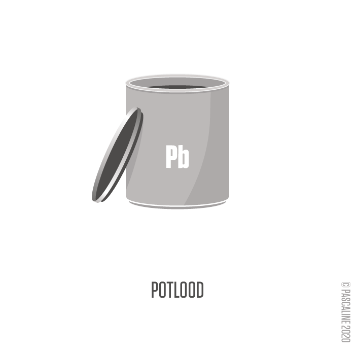 potlood, een pot met lood'